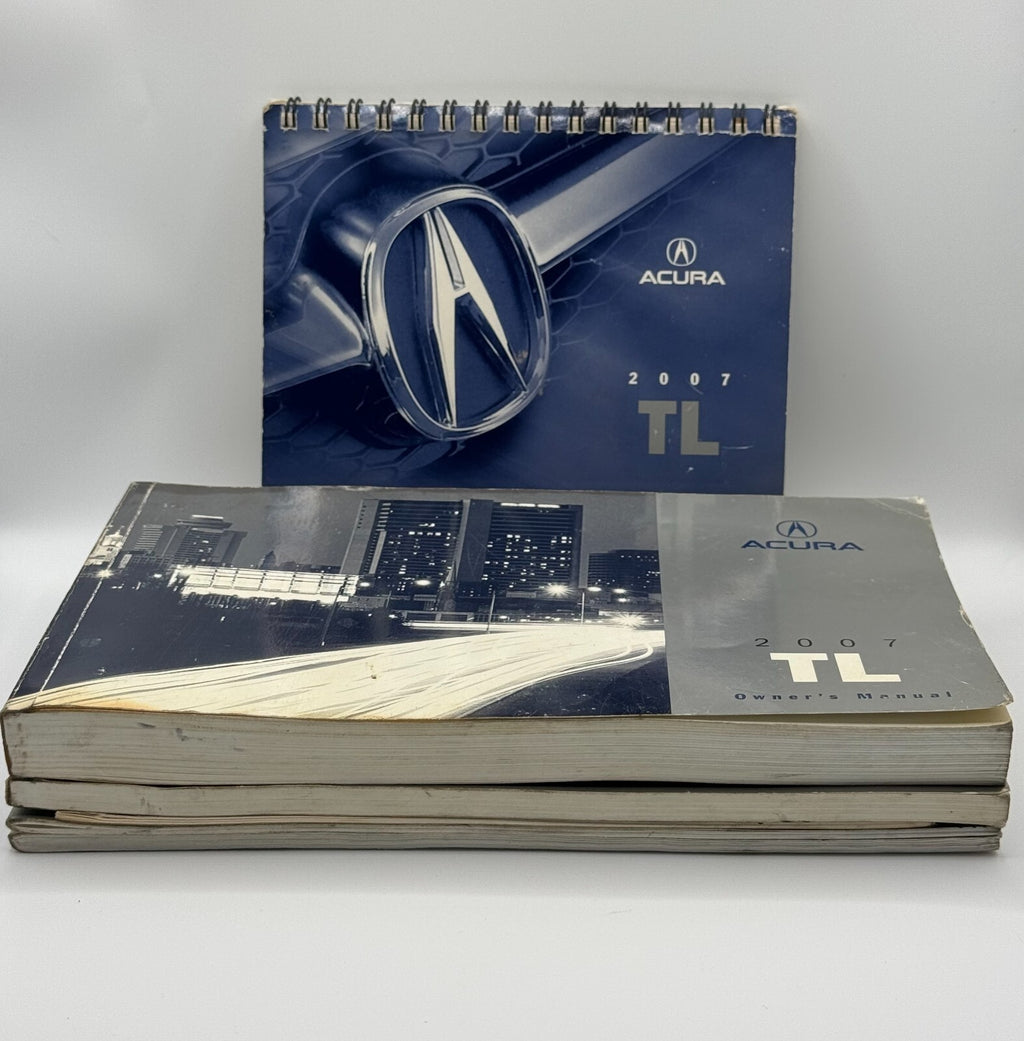 2007 Acura TL Owners Manual Book w/ Leather Case Pouch OEM Complete Set2