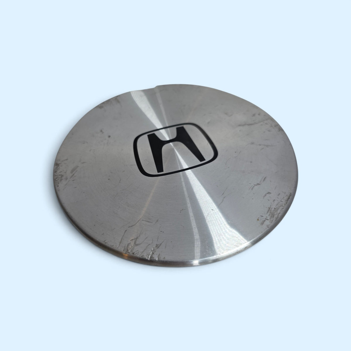 06-15 Honda Civic Hybrid EX Wheel Center Caps Pair Machined Silver 44732-SNC-A015