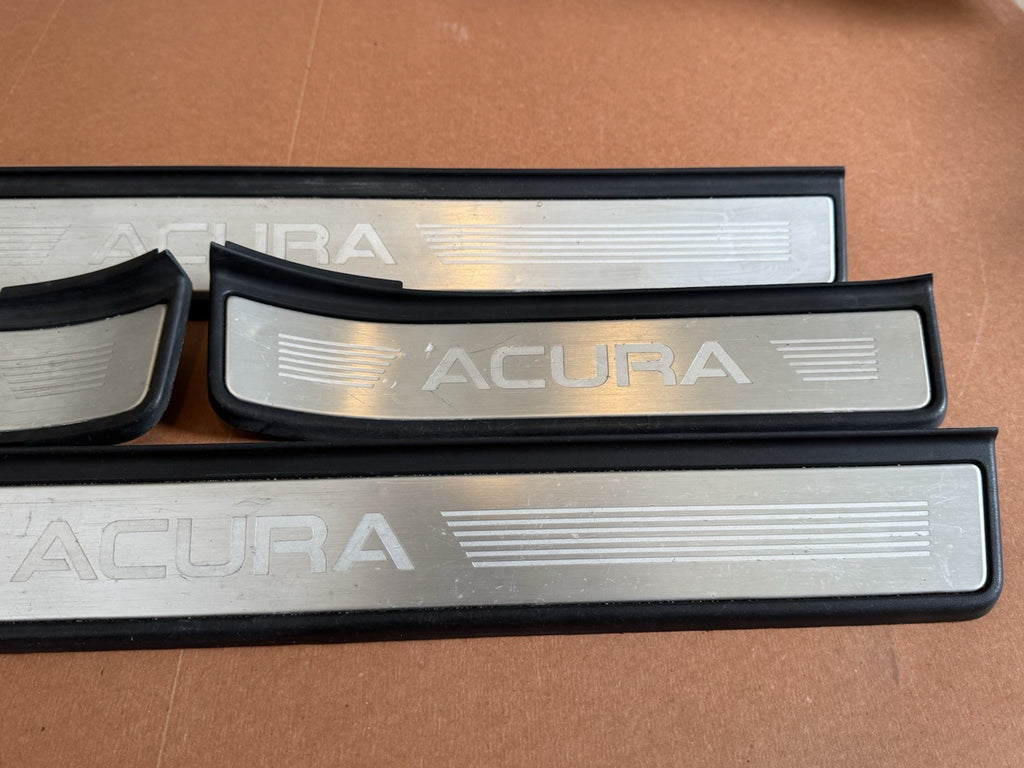2007-2008 Acura TL Type S Front Rear LH & RH Door Sill Scuff Plate Trim Panels2