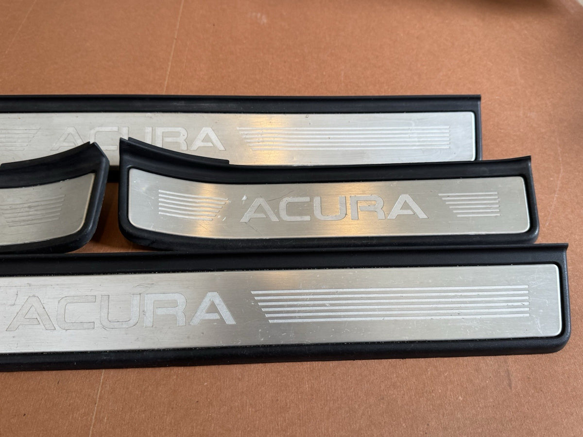 2007-2008 Acura TL Type S Front Rear LH & RH Door Sill Scuff Plate Trim Panels2
