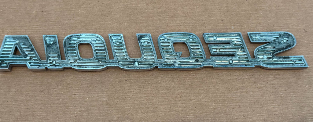 Genuine Toyota SEQUOIA rear emblem 75471-0C020, used, fits 2001-2007, Very Nice3