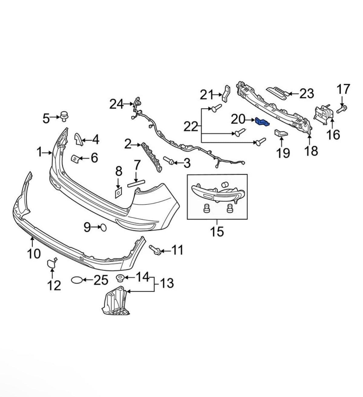 For Kia Sportage 2017-2019 Kia 86636D9010 Left Lower Bumper Impact Bar Brace5