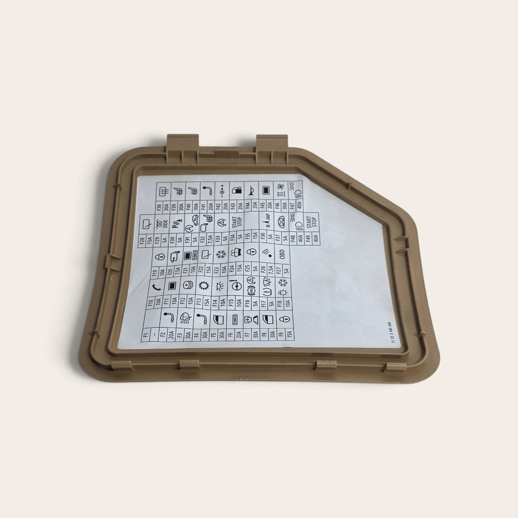 07-13 OEM MINI COOPER R56 Interior Dash Fuse Box Access Cover Trim Panel TAN 2