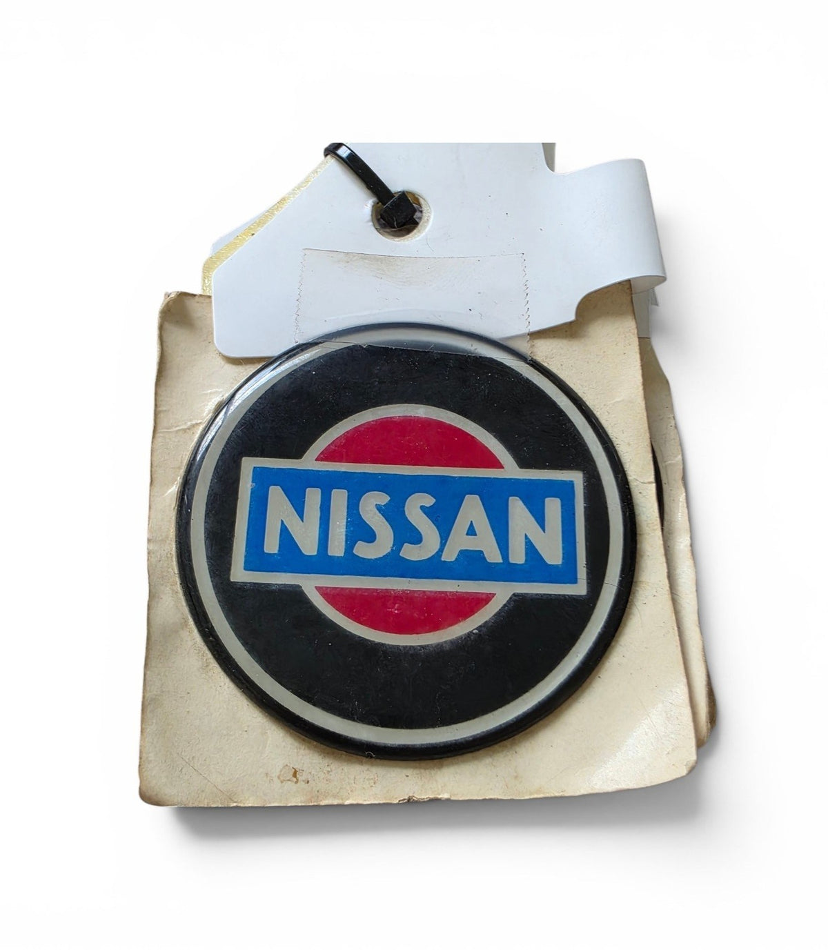 3 VINTAGE STYLE NISSAN STEERING WHEEL RIM CENTER CAP DECALS EMBLEMS  1 1/2" NOS1